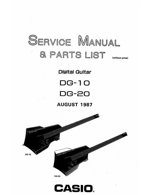 casio dg 10 dg 20 service manual