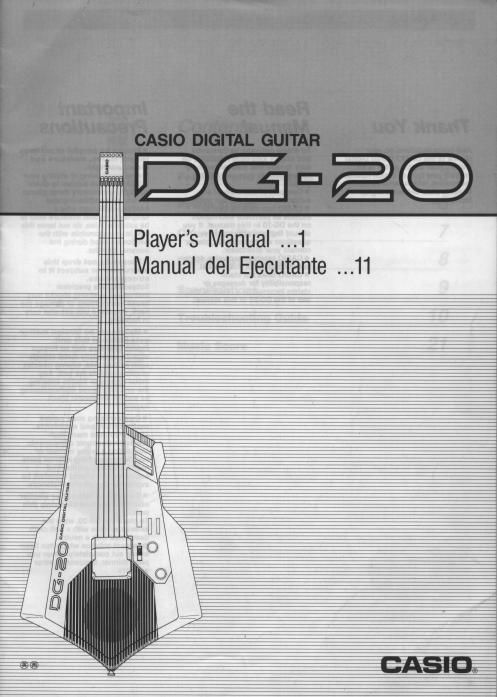 casio dg 20 players manual