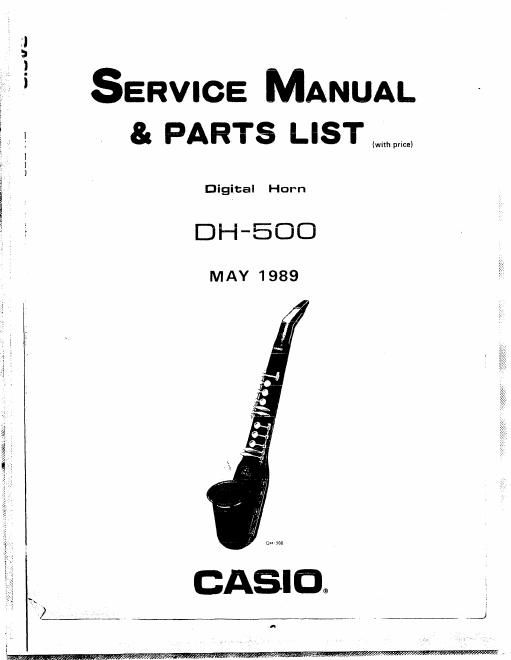 casio dh 500 digital horn service manual