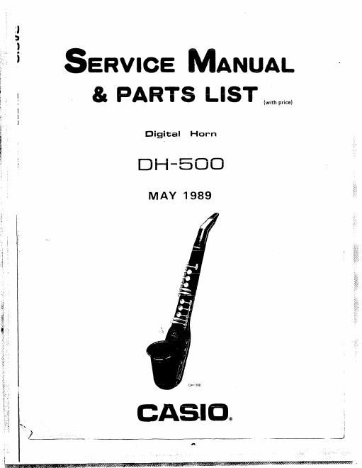casio dh 500 digital horn service manual