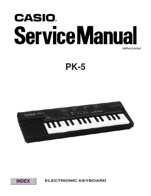 casio pk 5 service manual