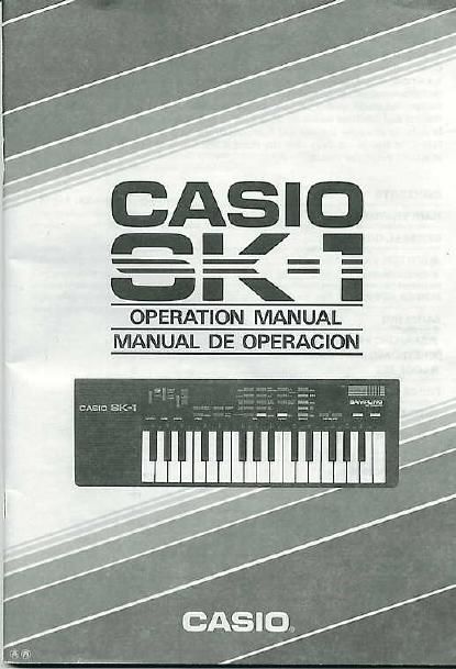 casio sk 1 owners manual