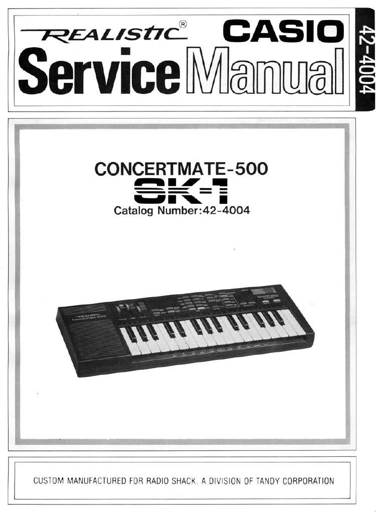casio sk 1 service manual