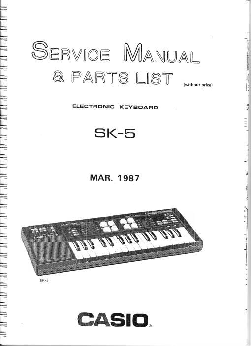 casio sk 5 service manual
