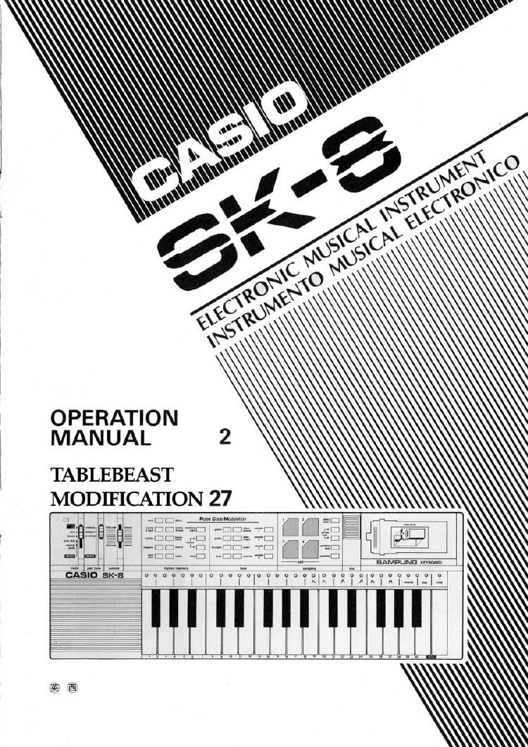 casio sk 8 owner manual