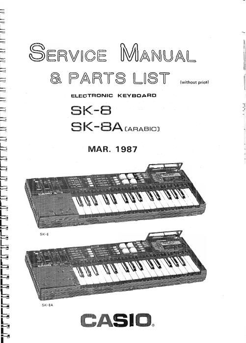 casio sk 8 service manual