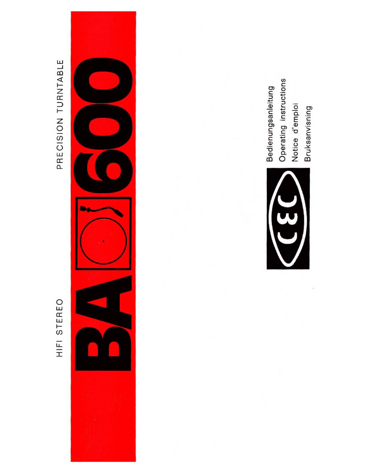 Cec BA 600 Owners Manual