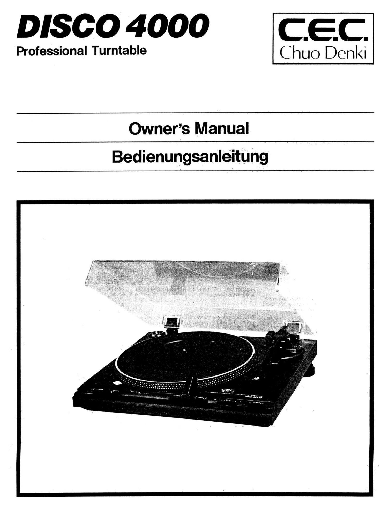 Cec Disco 4000 Owners Manual
