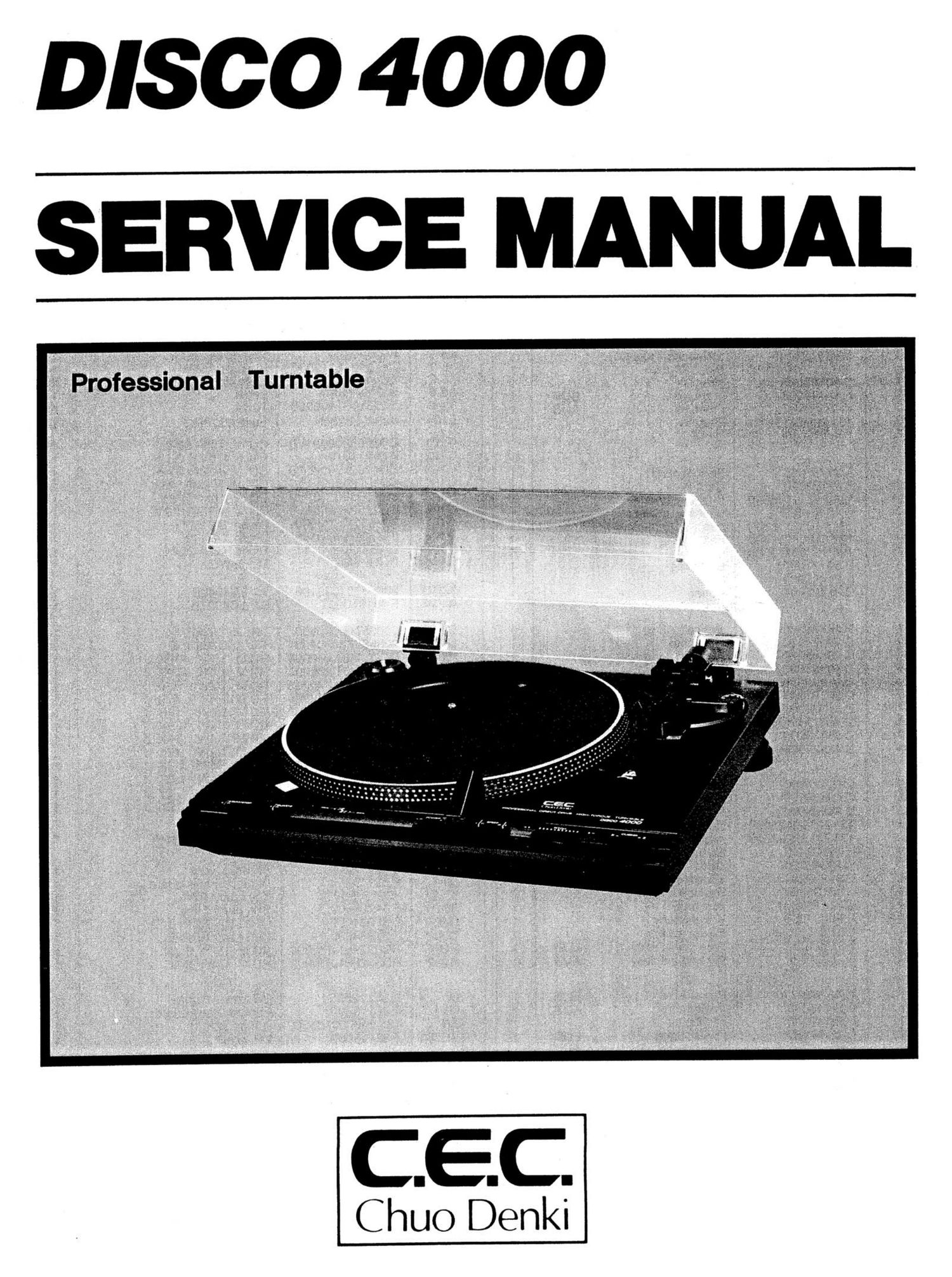 Cec Disco 4000 Service Manual