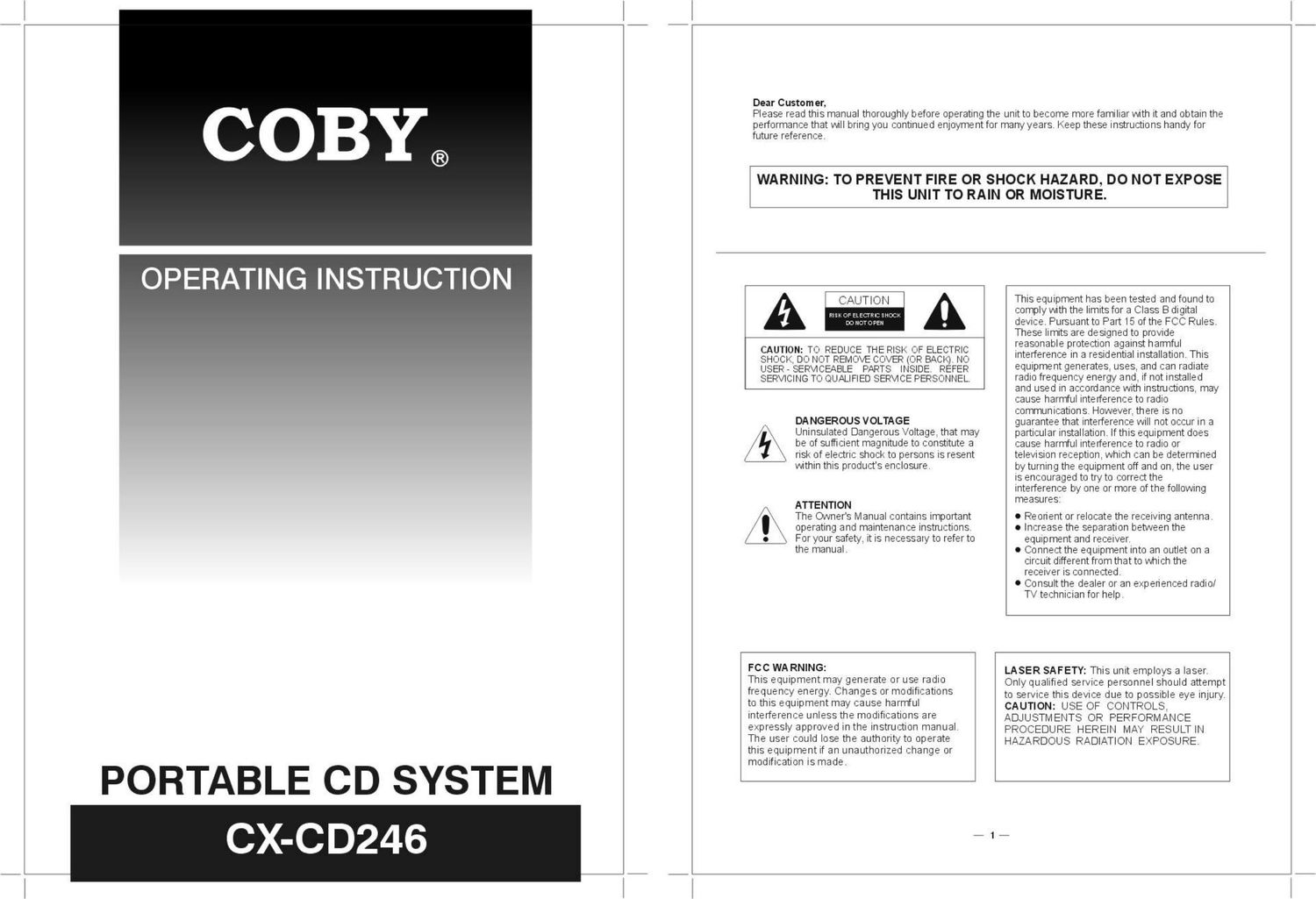 coby cxcd 246 owners manual