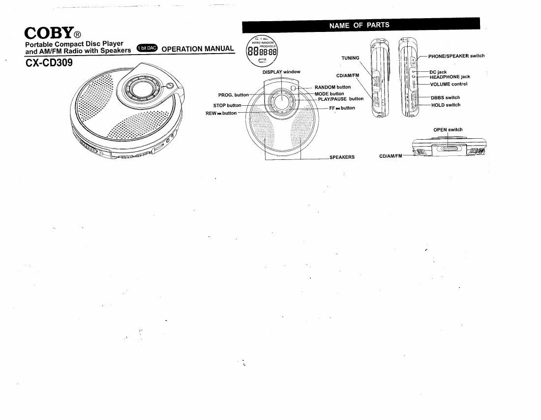 coby cxcd 309 owners manual