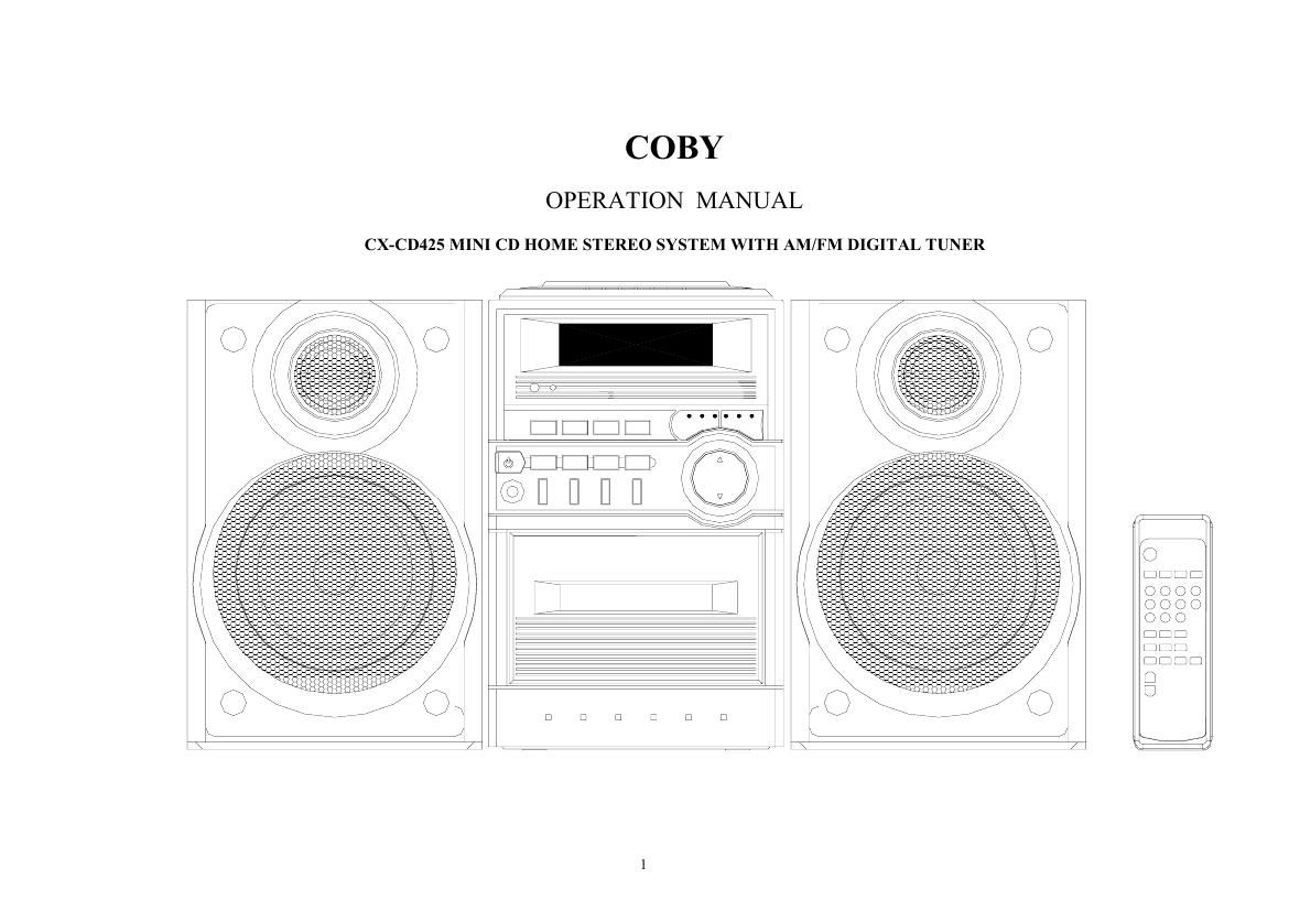 coby cxcd 425 owners manual