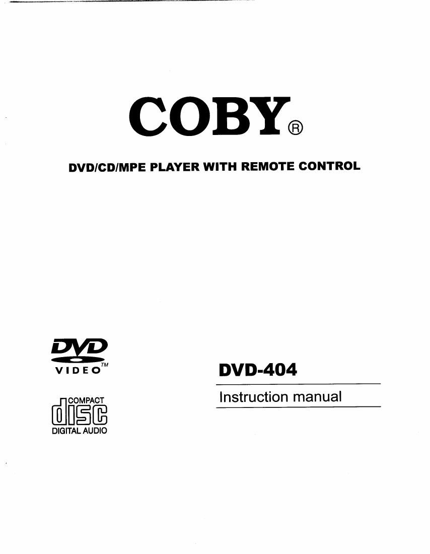 coby dvd 404 owners manual