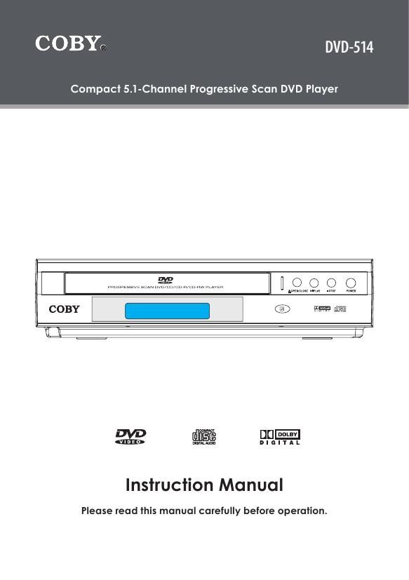 coby dvd 514 owners manual