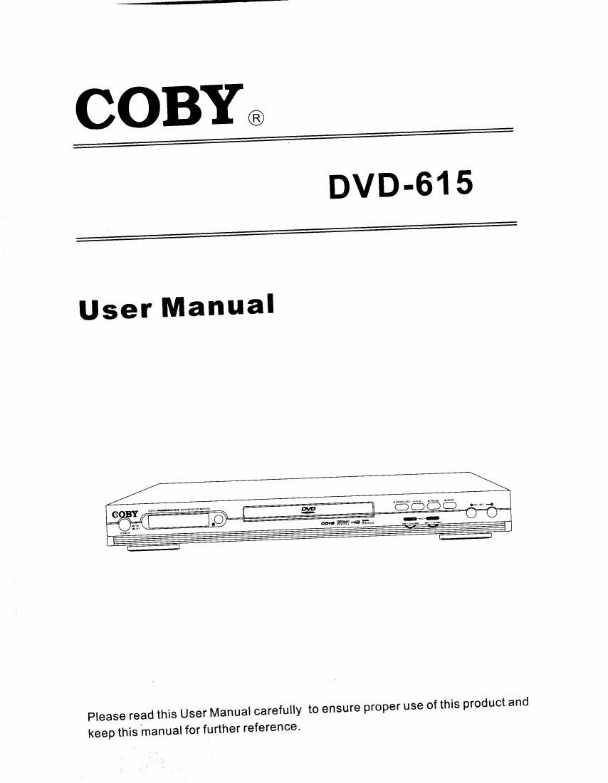 coby dvd 615 owners manual