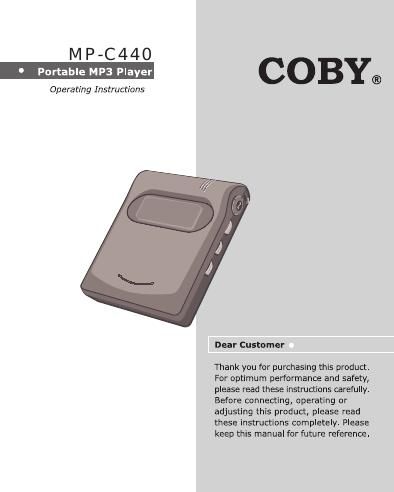 coby mpc 440 owners manual