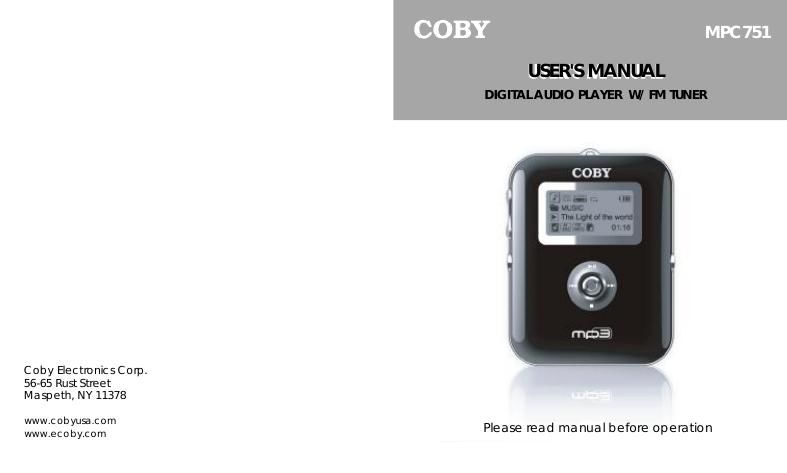 coby mpc 751 owners manual