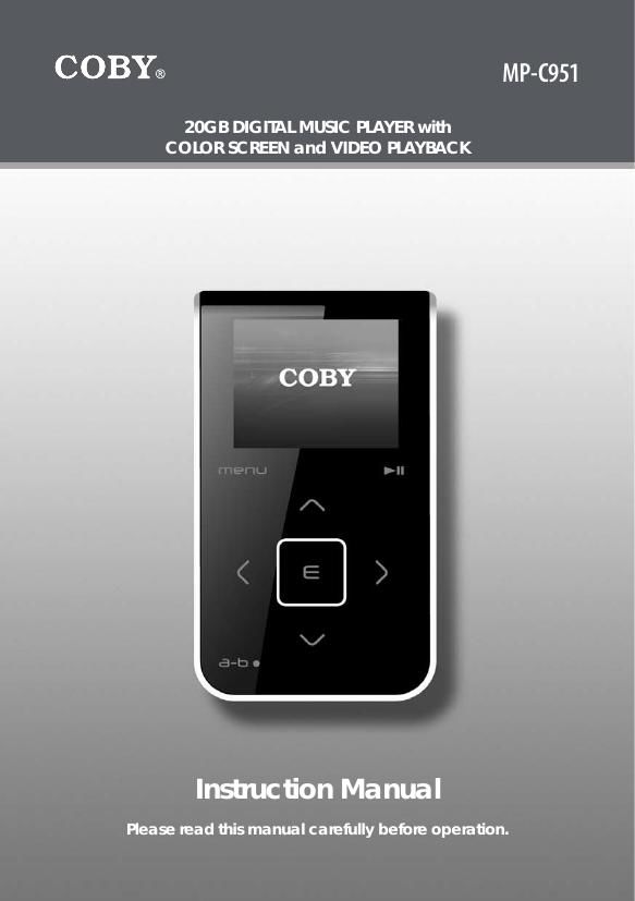 coby mpc 951 owners manual