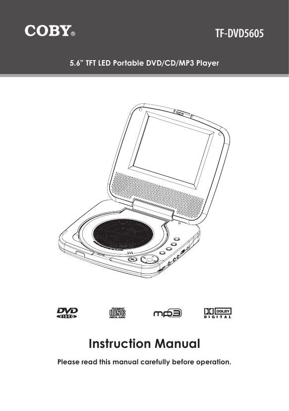 coby tfdvd 5605 owners manual