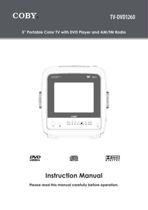 coby tvdvd 1260 owners manual