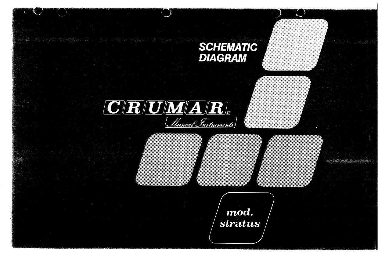 crumar stratus service manual