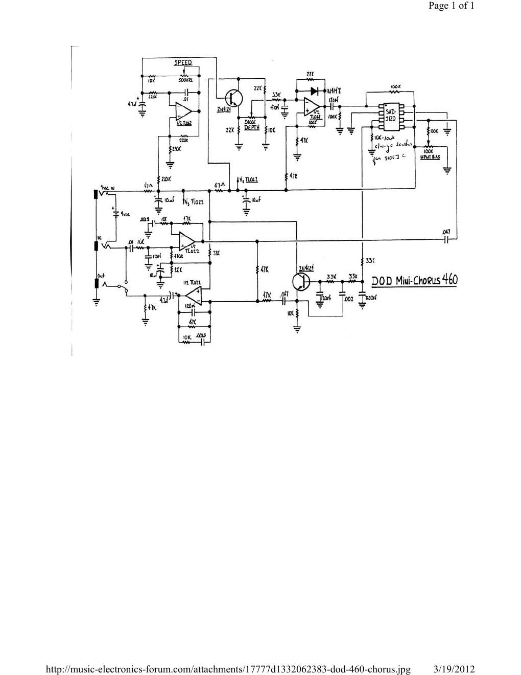 dod 460 mini chorus schematic