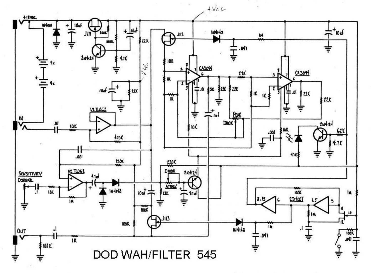 dod 545 wah filter schematic