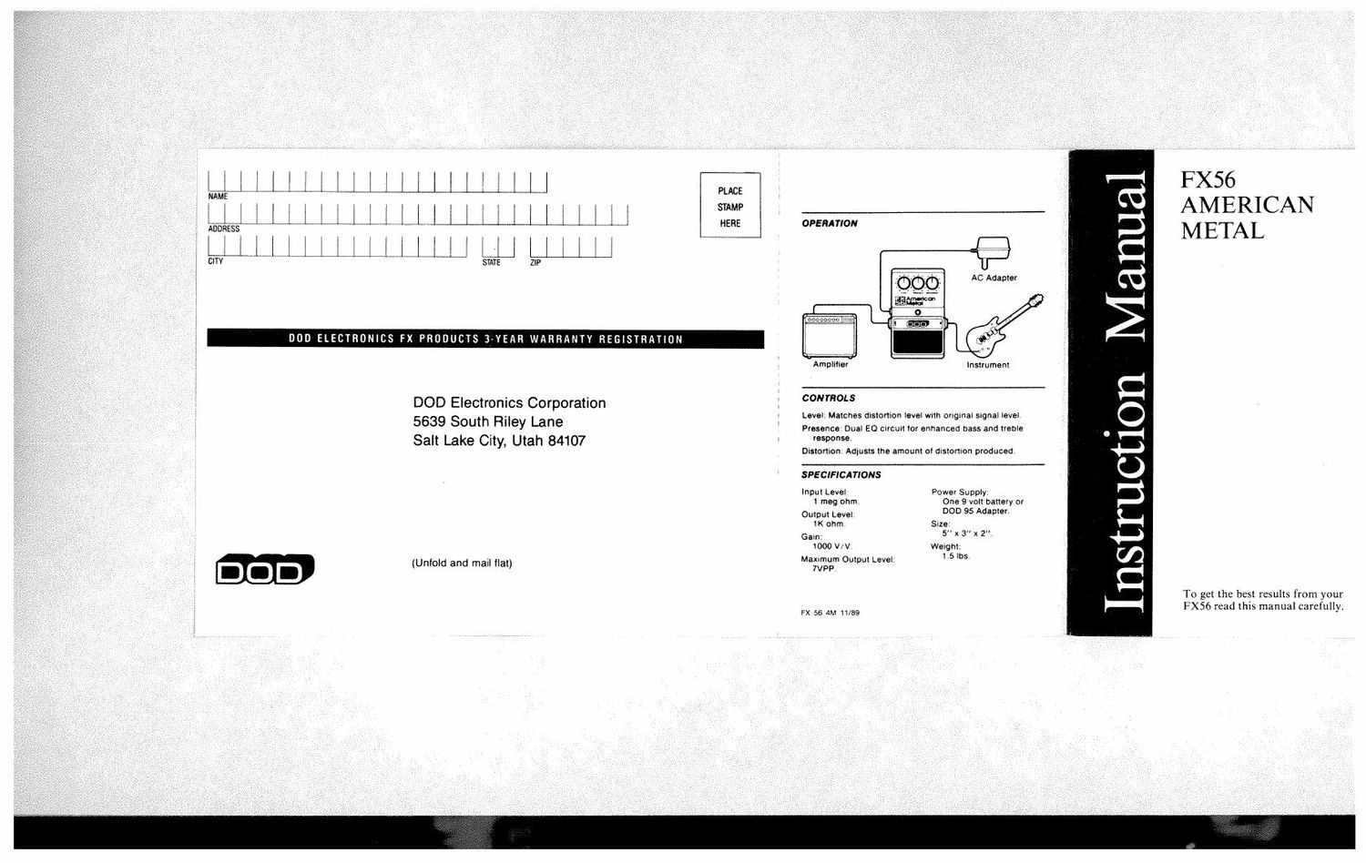 dod fx 56 instruction manual