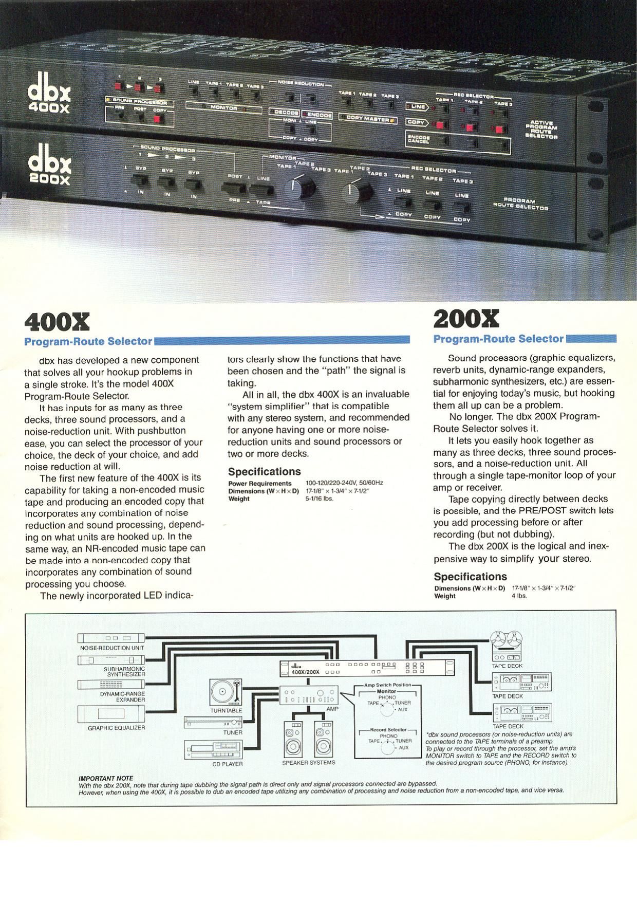 DBX 200X 400X Brochure