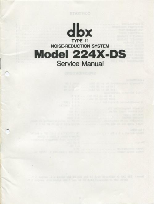 dbx 224x ds service
