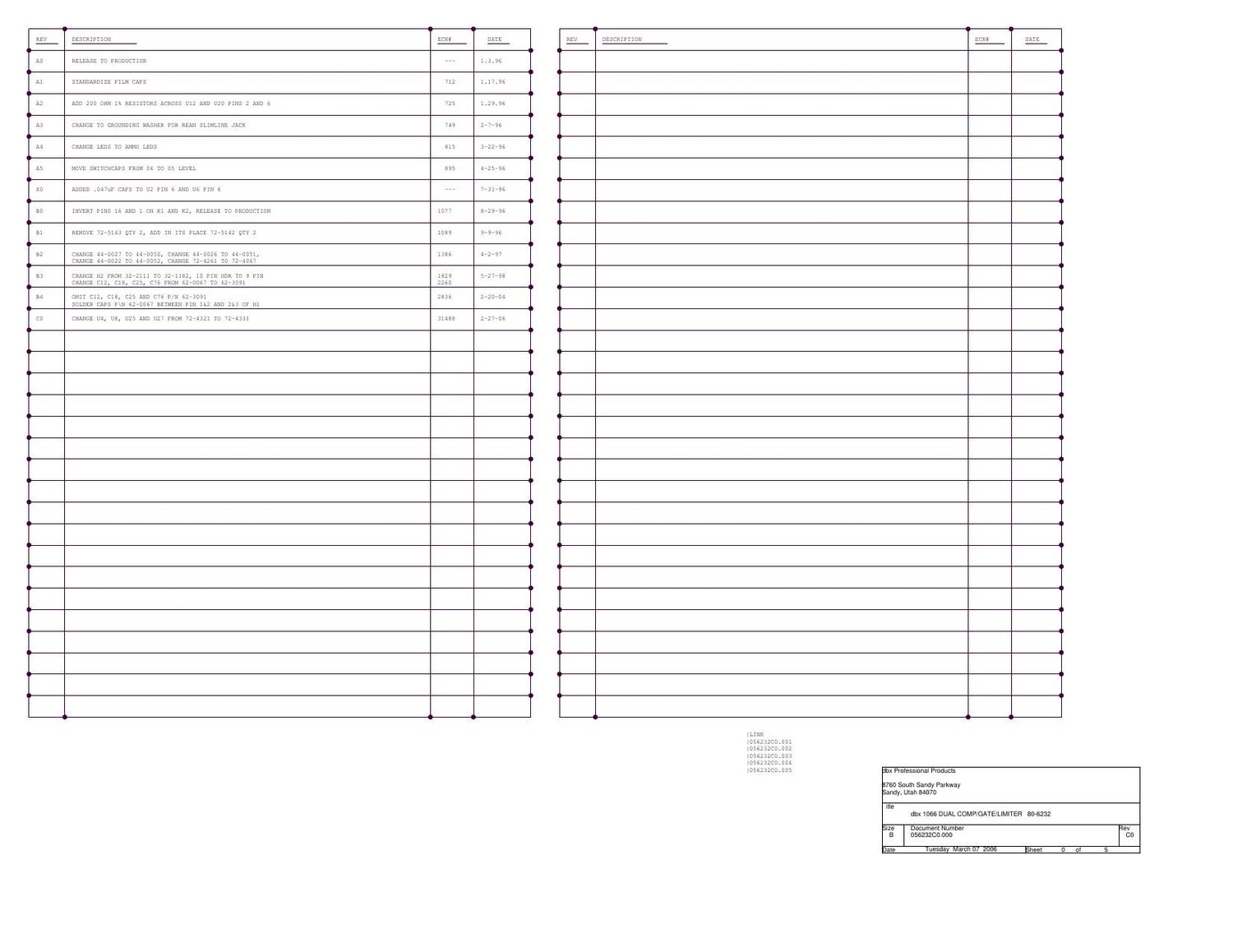 Dbx 1066 Schematic