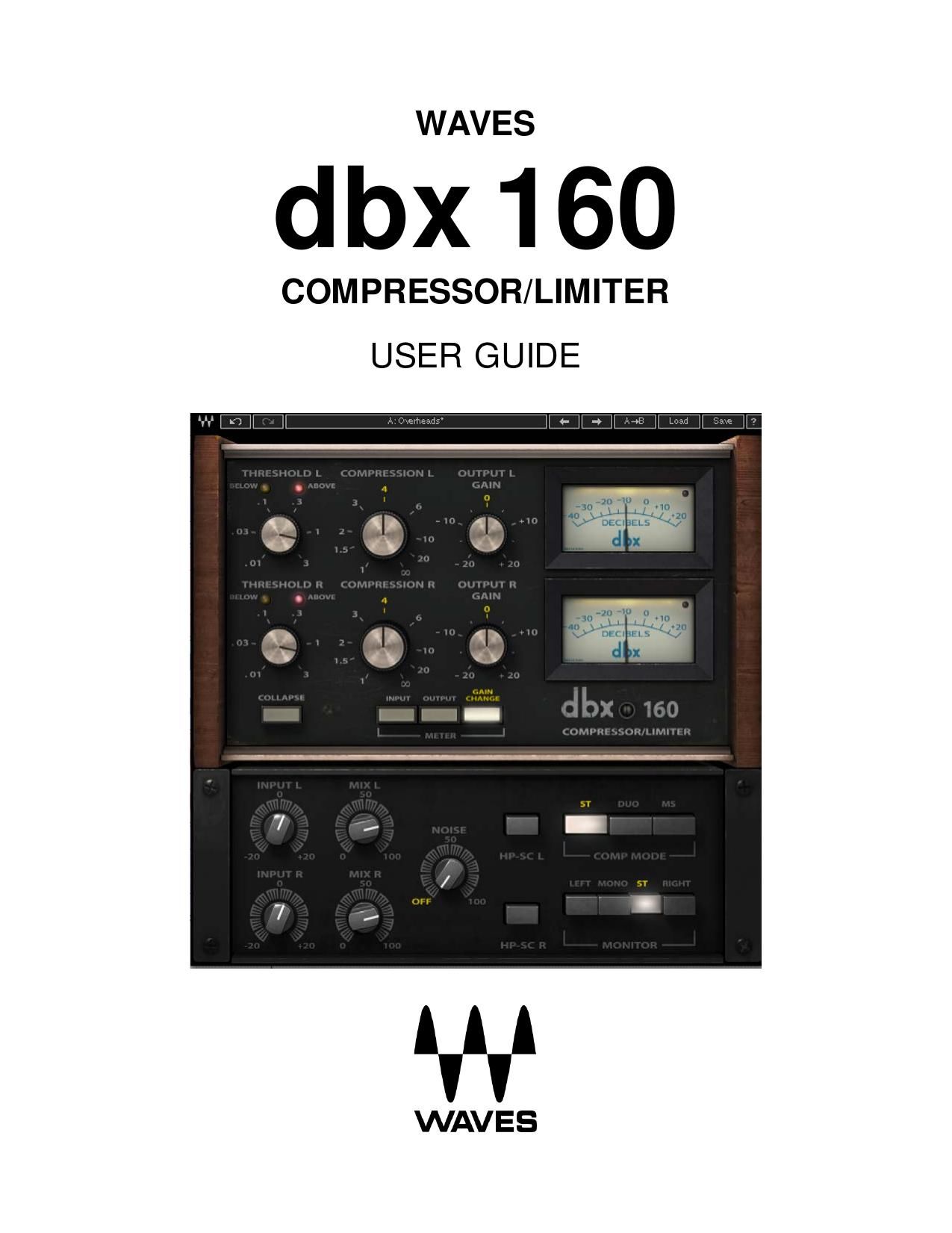 Dbx 160 Owners Manual