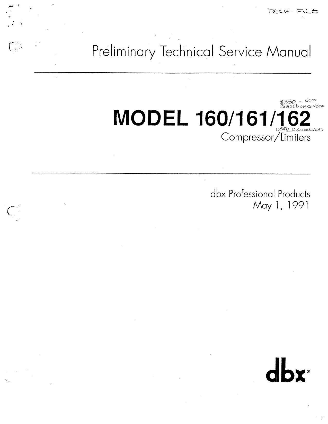 Dbx 160 Service Manual