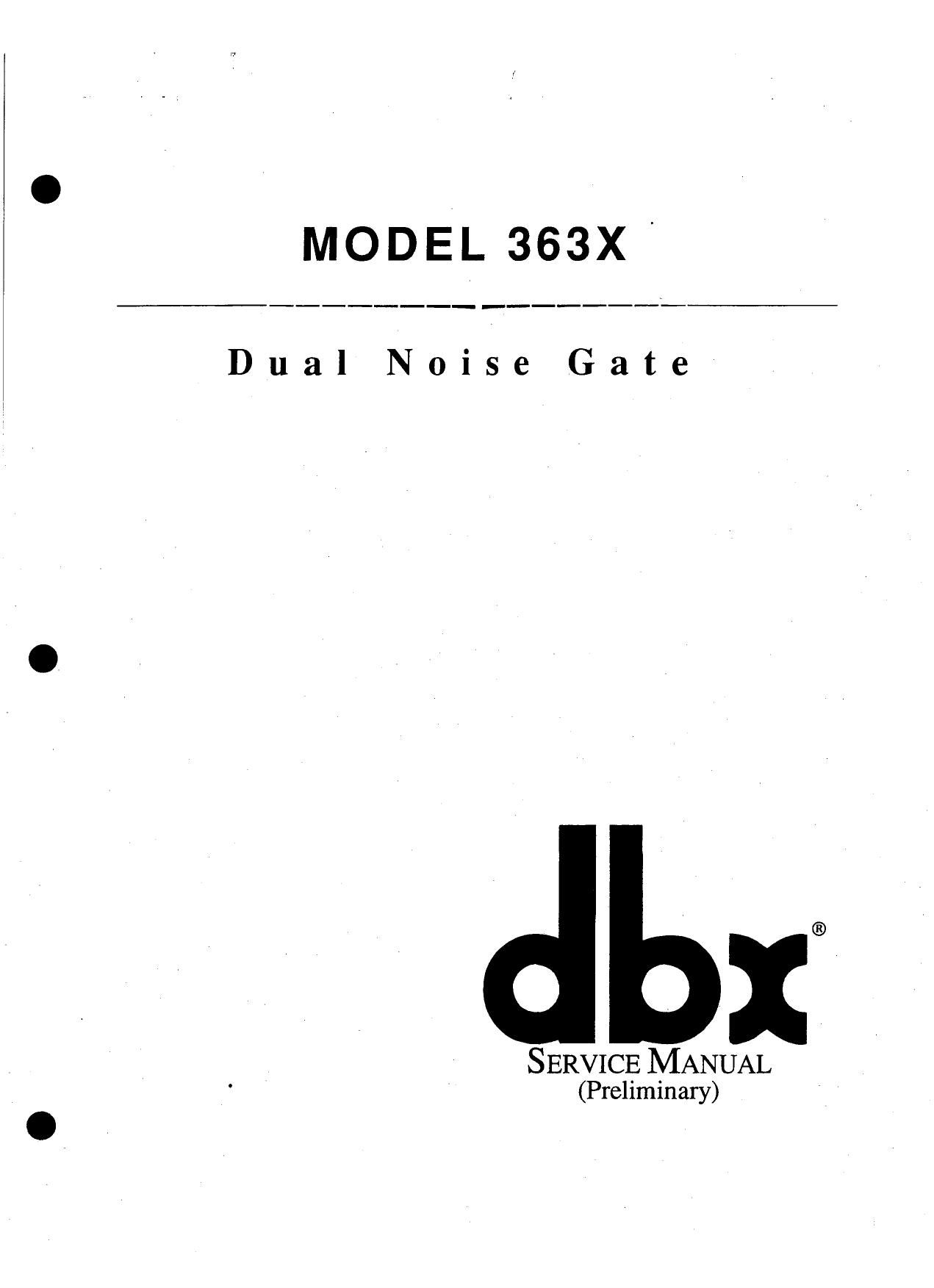 Dbx 363X Service Manual