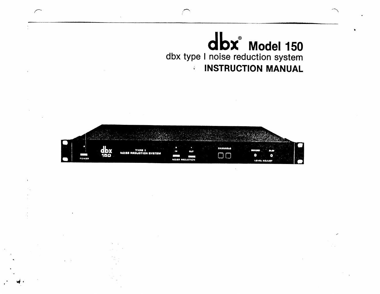 dbx 150 owners manual