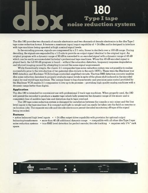 dbx 180 prospekt