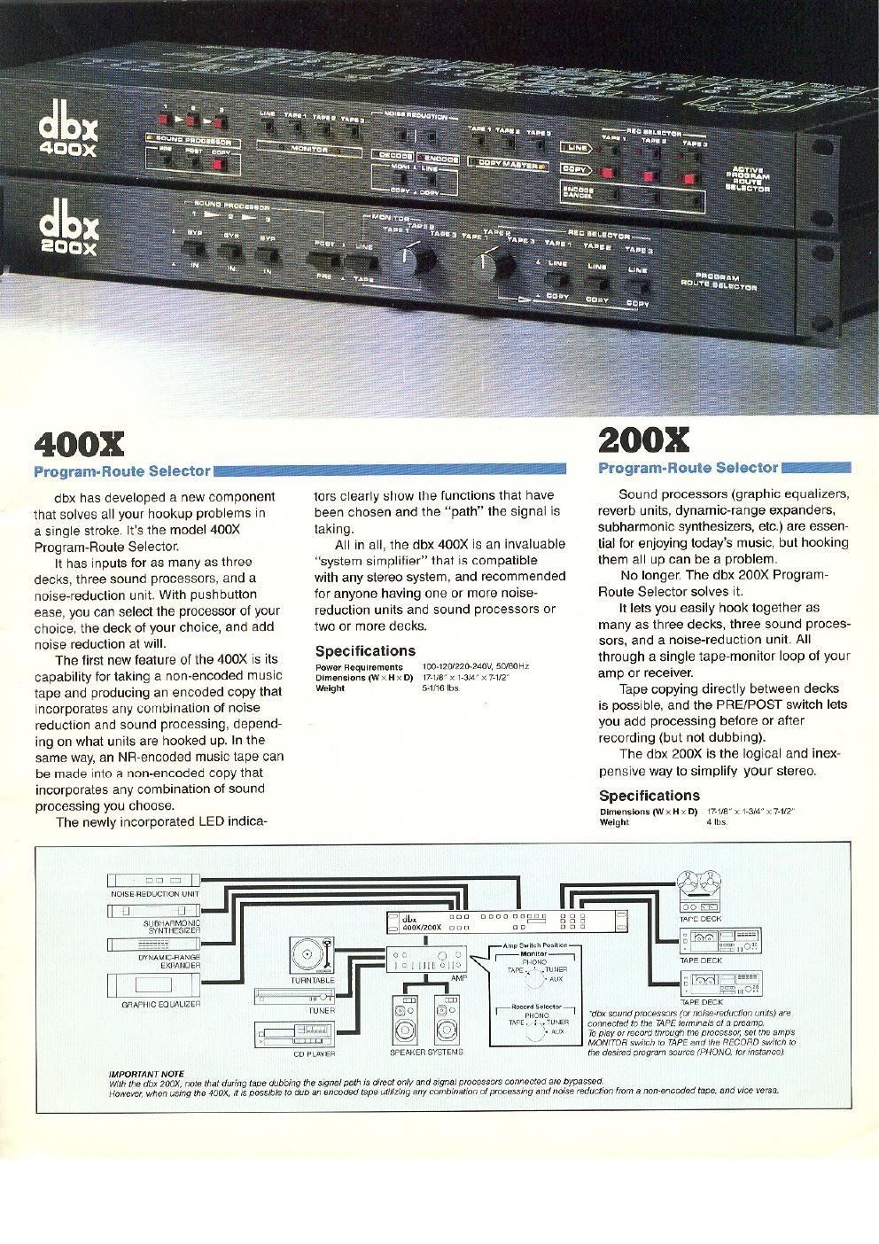 dbx 400 x brochure