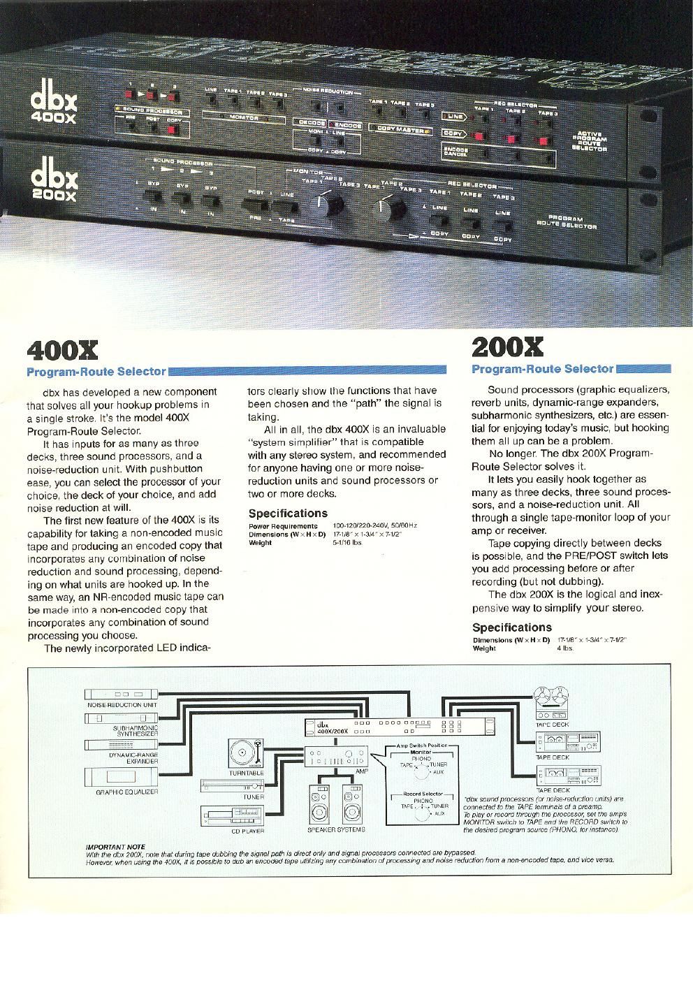 dbx 400 x brochure