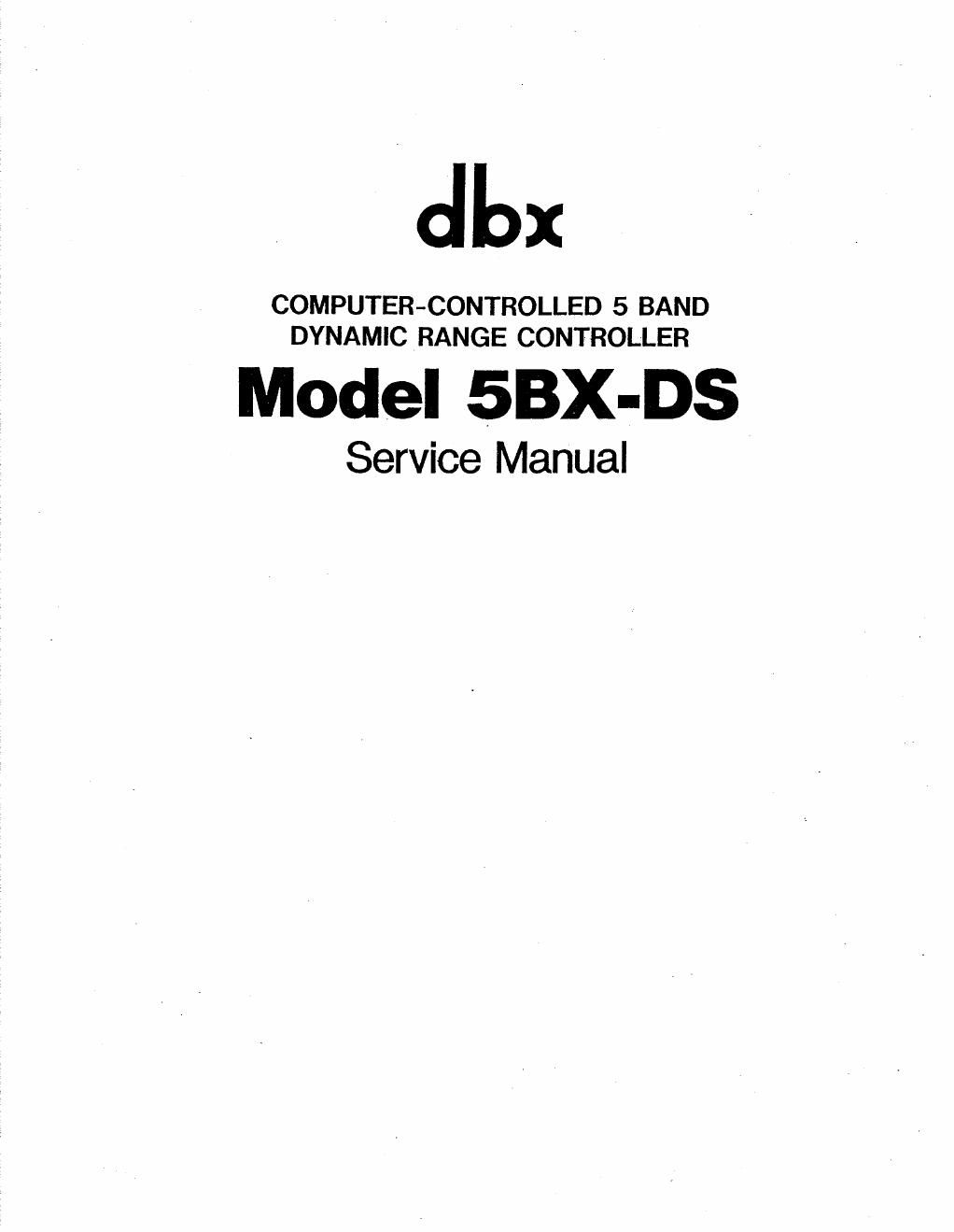 dbx 5 bxds service manual