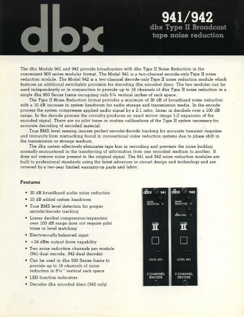 dbx 941 prospekt