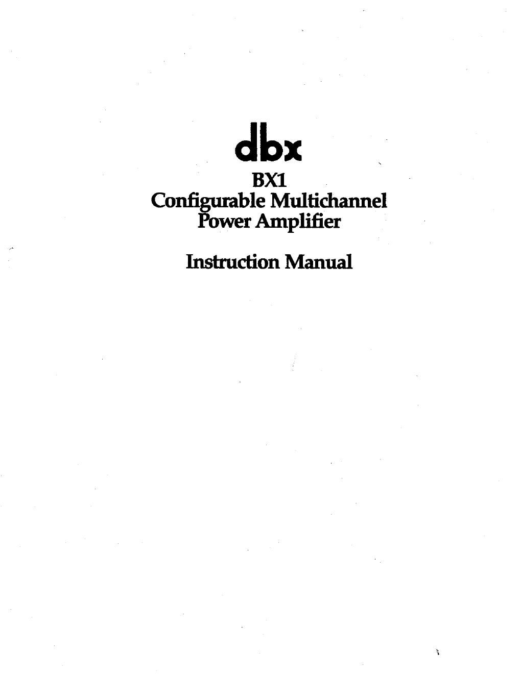 dbx bx 1 owners manual