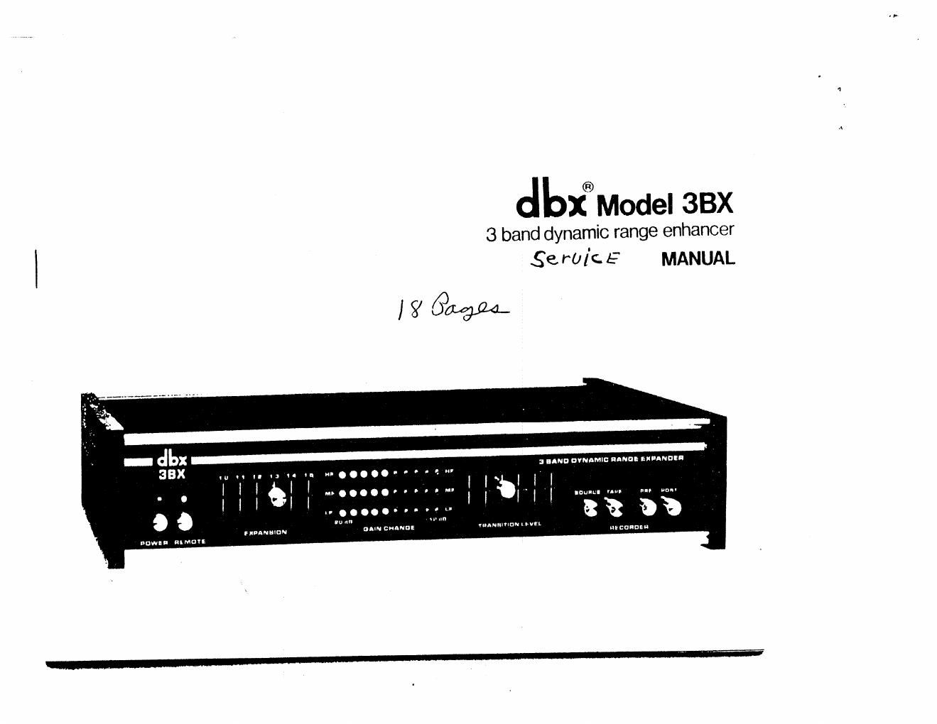 dbx bx 3 service manual