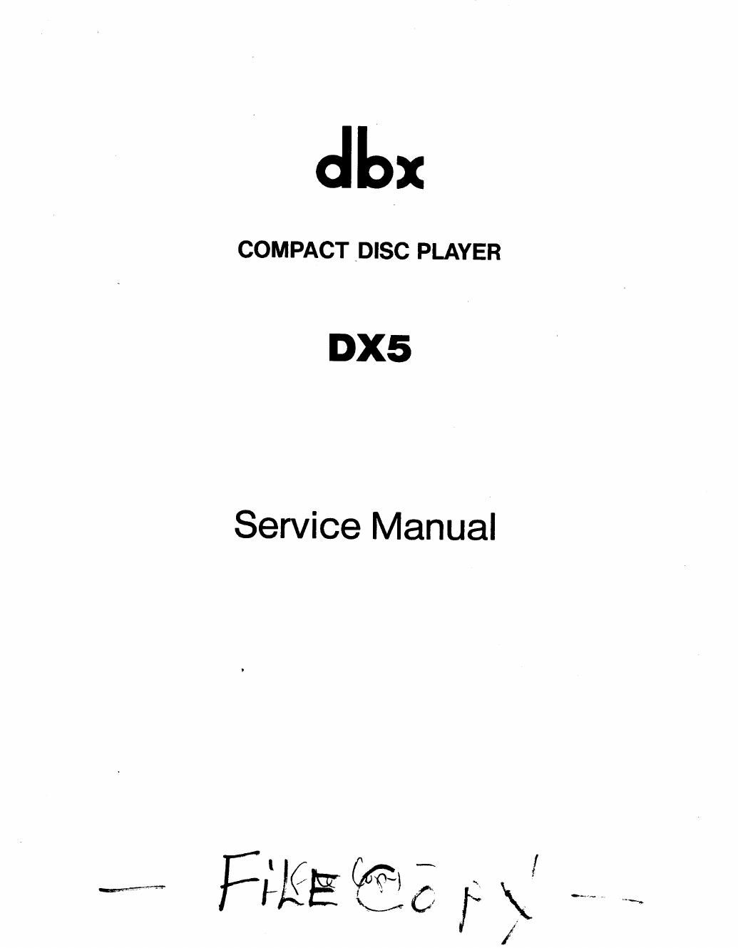 dbx dx5 cd sm