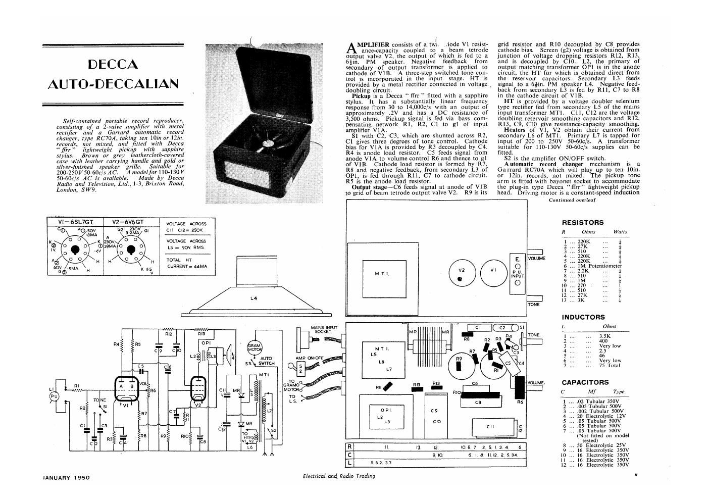 decca deccalain auto service manual