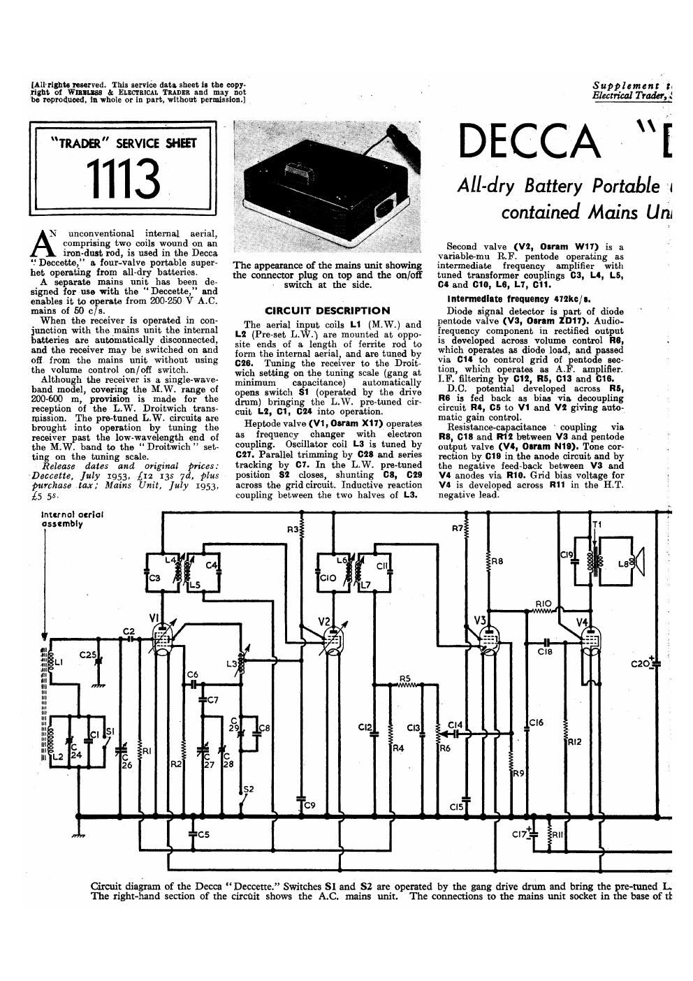 decca deccette service manual