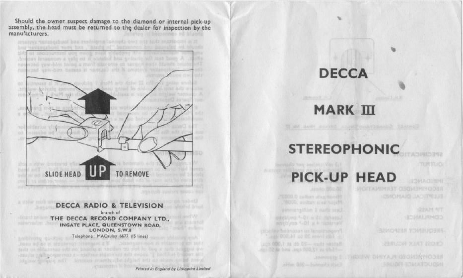 decca mark 3 owners manual