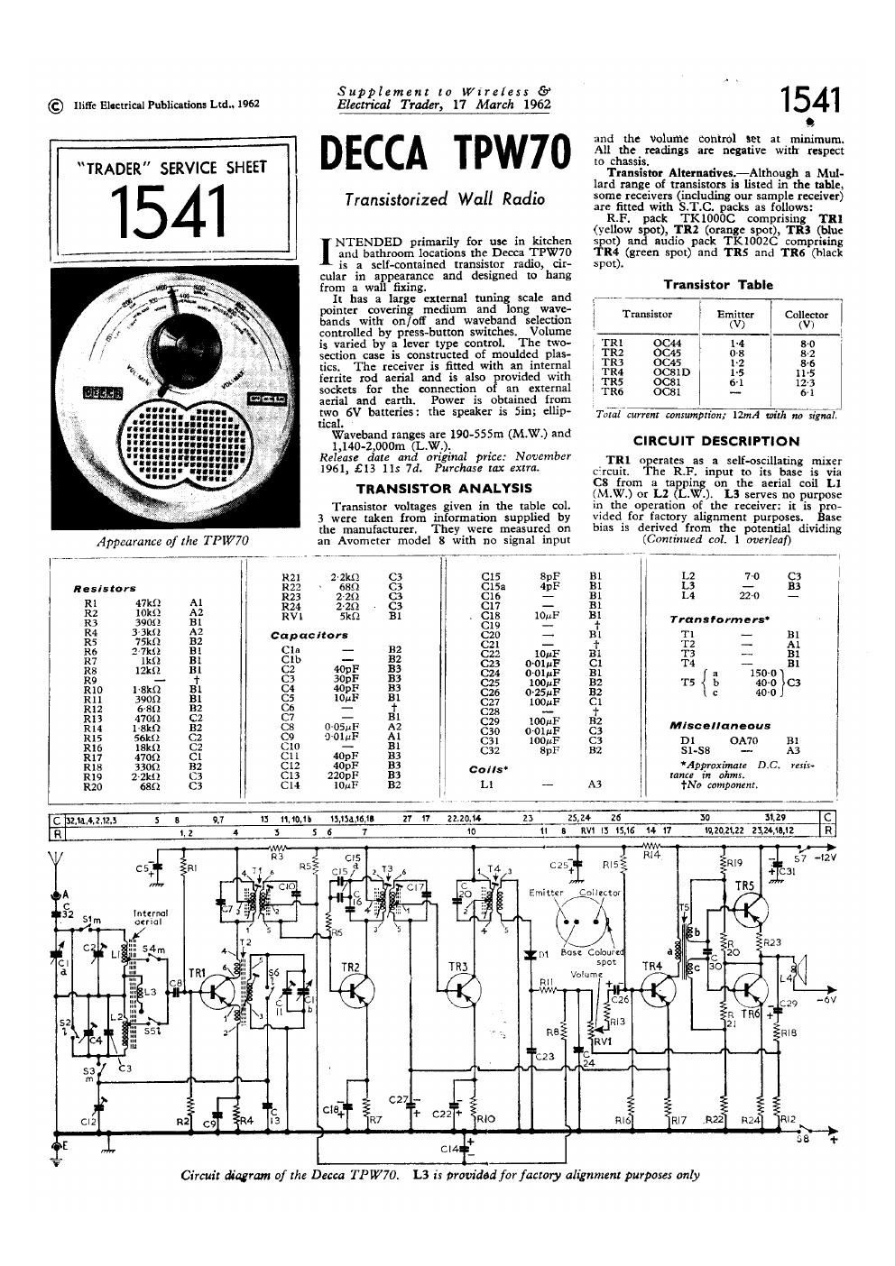 decca tpw 70 service manual