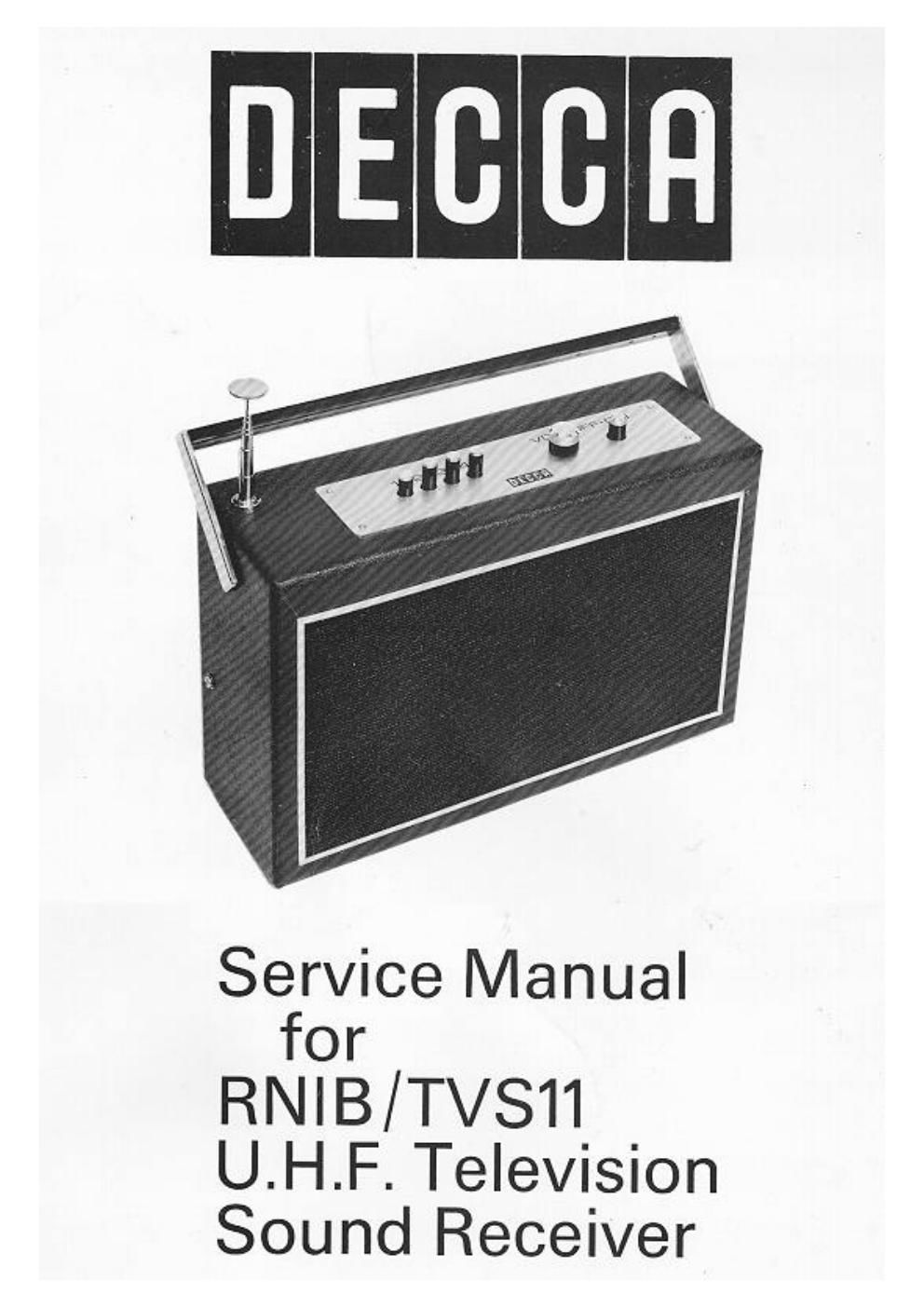 decca tvs 11 service manual