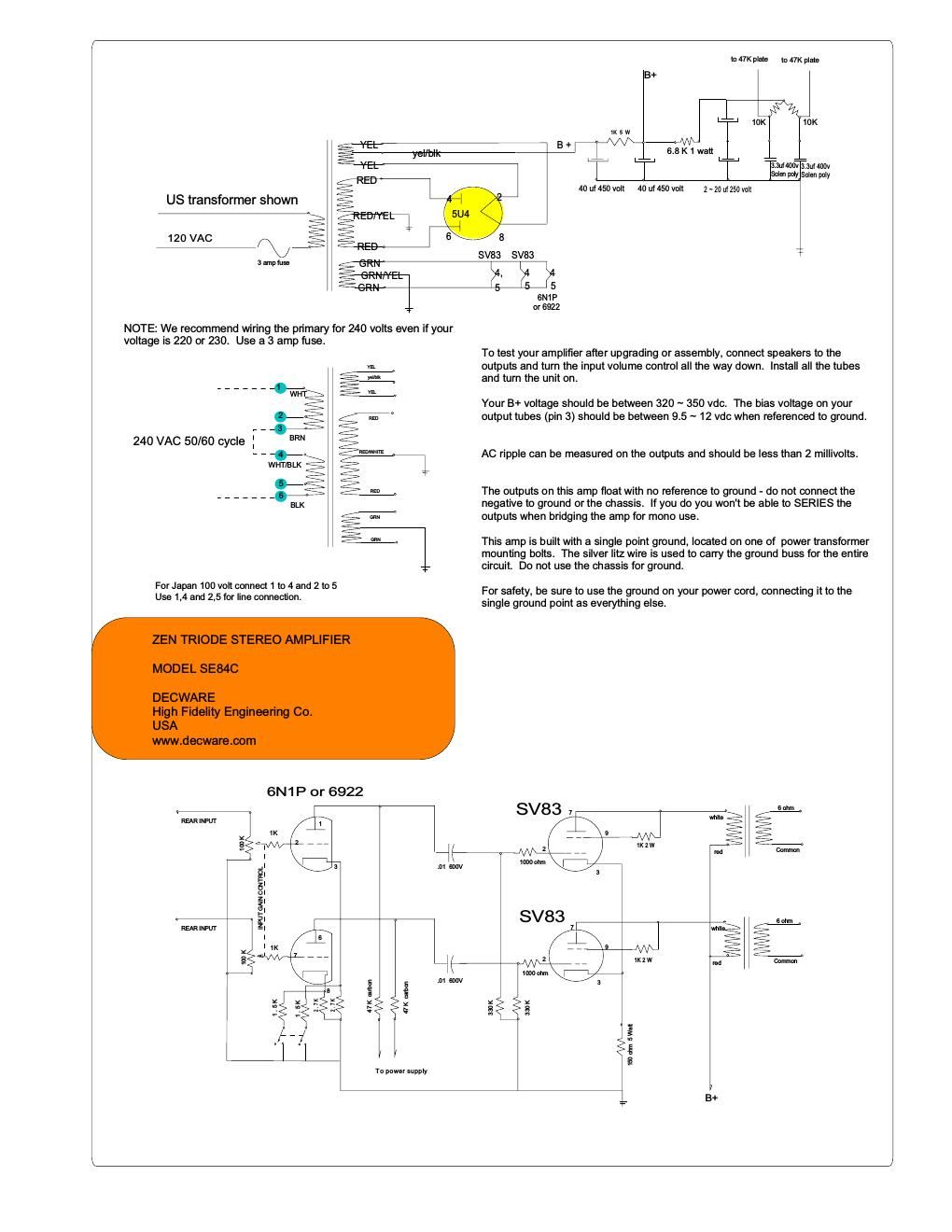 decware se 84 c schematic