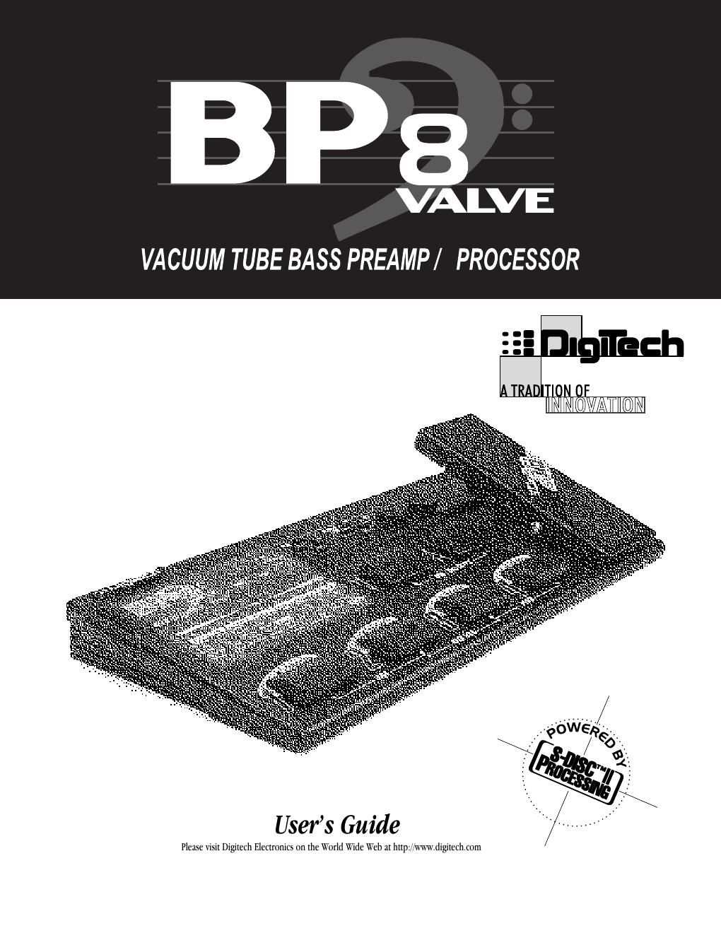 digitech bp 8 valve